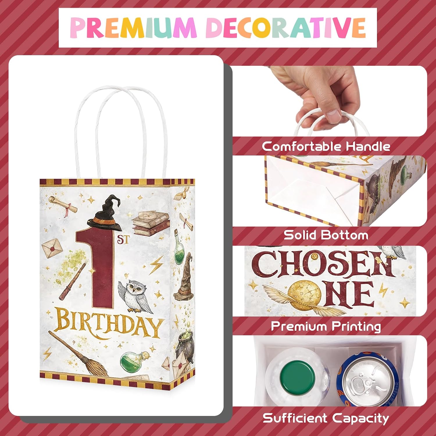 Fairy tale party favor bags castle owl theme