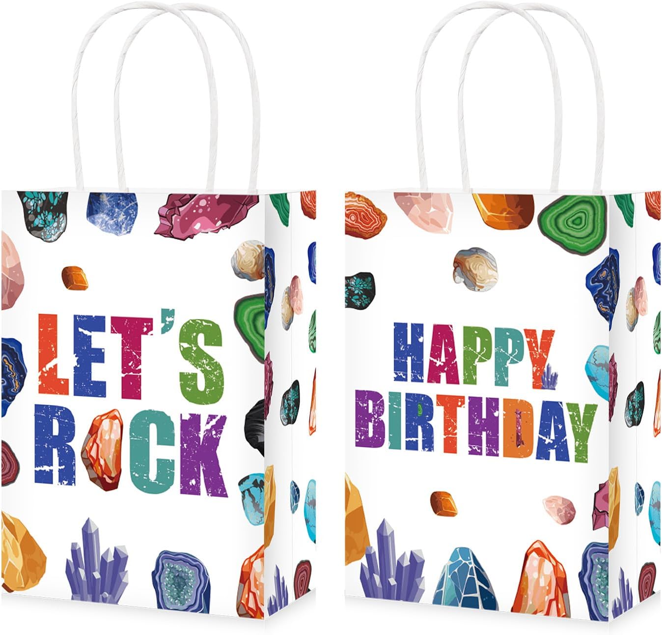 Geology birthday goodie bags diamond crystal design