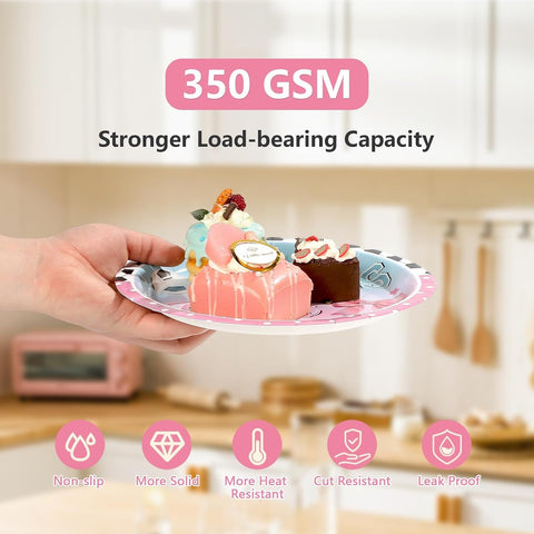 Goals or Bows Gender Reveal Plates & Napkins - 96 Pcs image 5