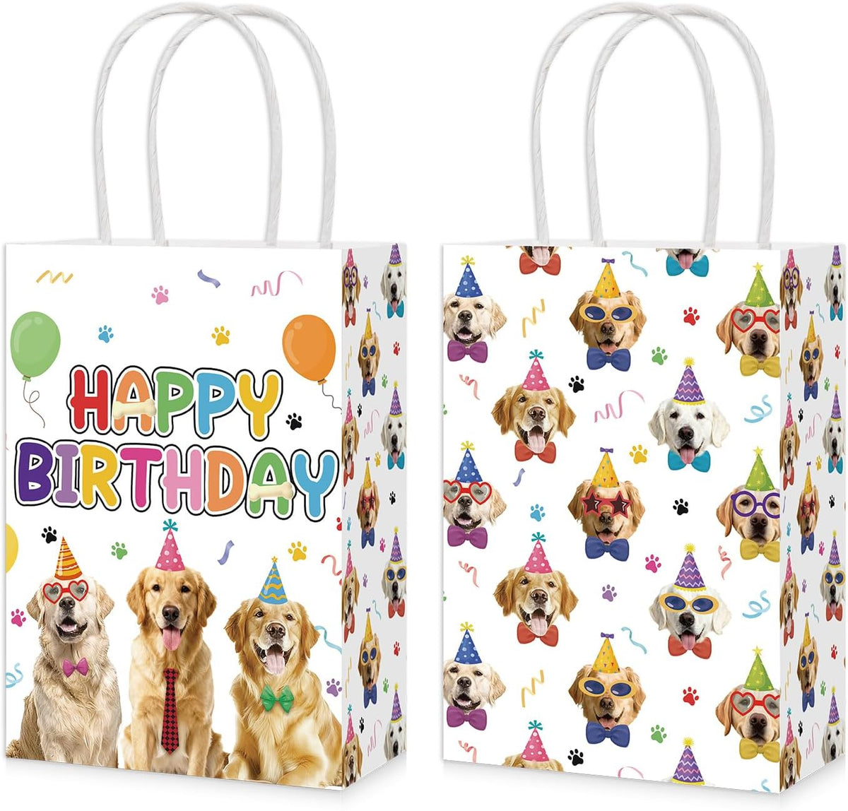 Golden retriever birthday goodie bags cute puppy