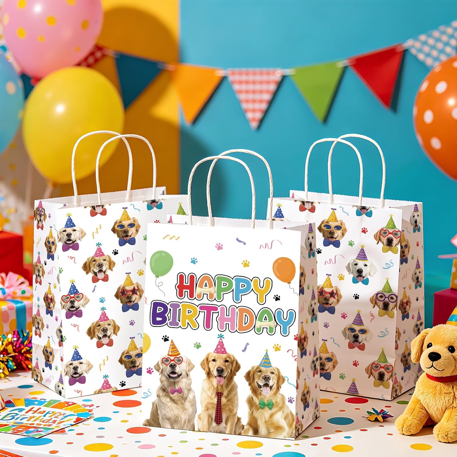 Golden retriever candy treat bags birthday
