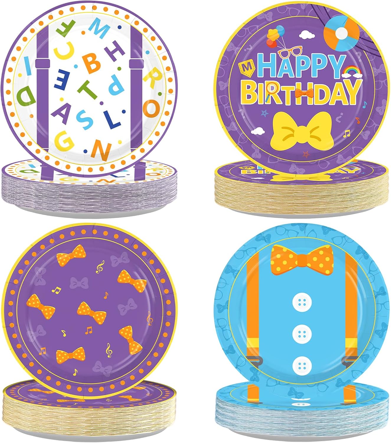 English teacher cartoon themed disposable paper plates 7 inch