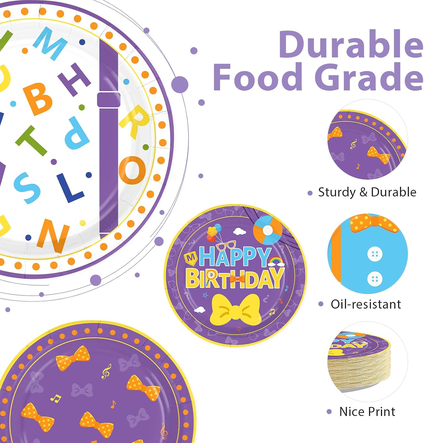 English teacher cartoon themed disposable paper plates 7 inch view 3