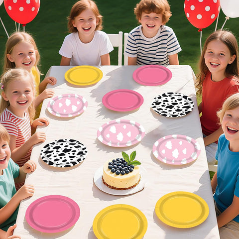 Cow and cloud farm themed disposable paper plates 7 inch view 7