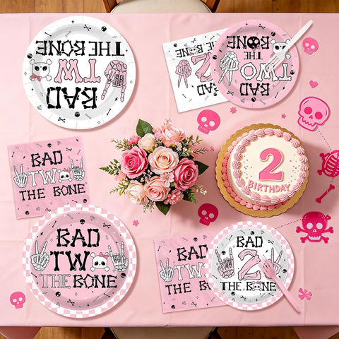 Serves 50 table laid with the Bad Two The Bone set