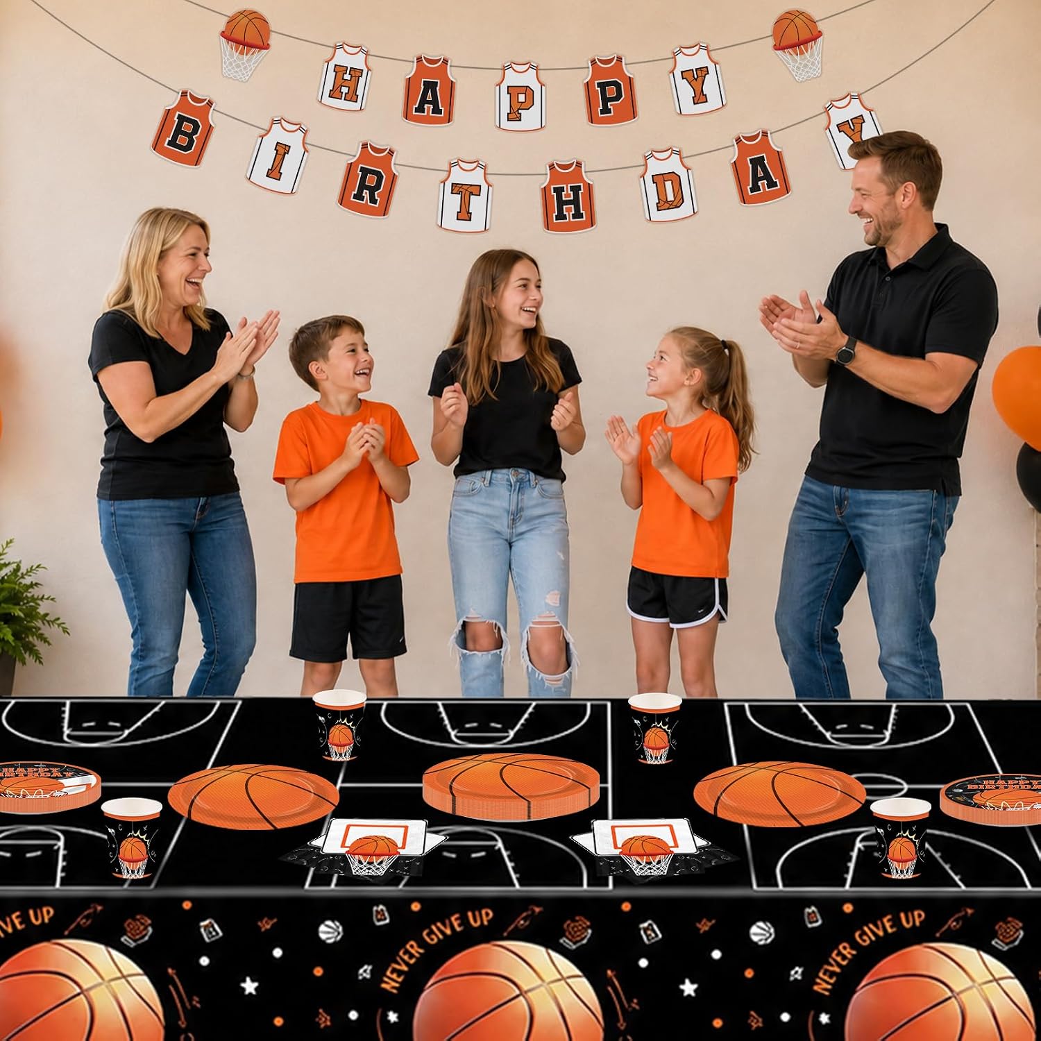 171Pcs Basketball Birthday Party Supplies Serves 24 - Grencian