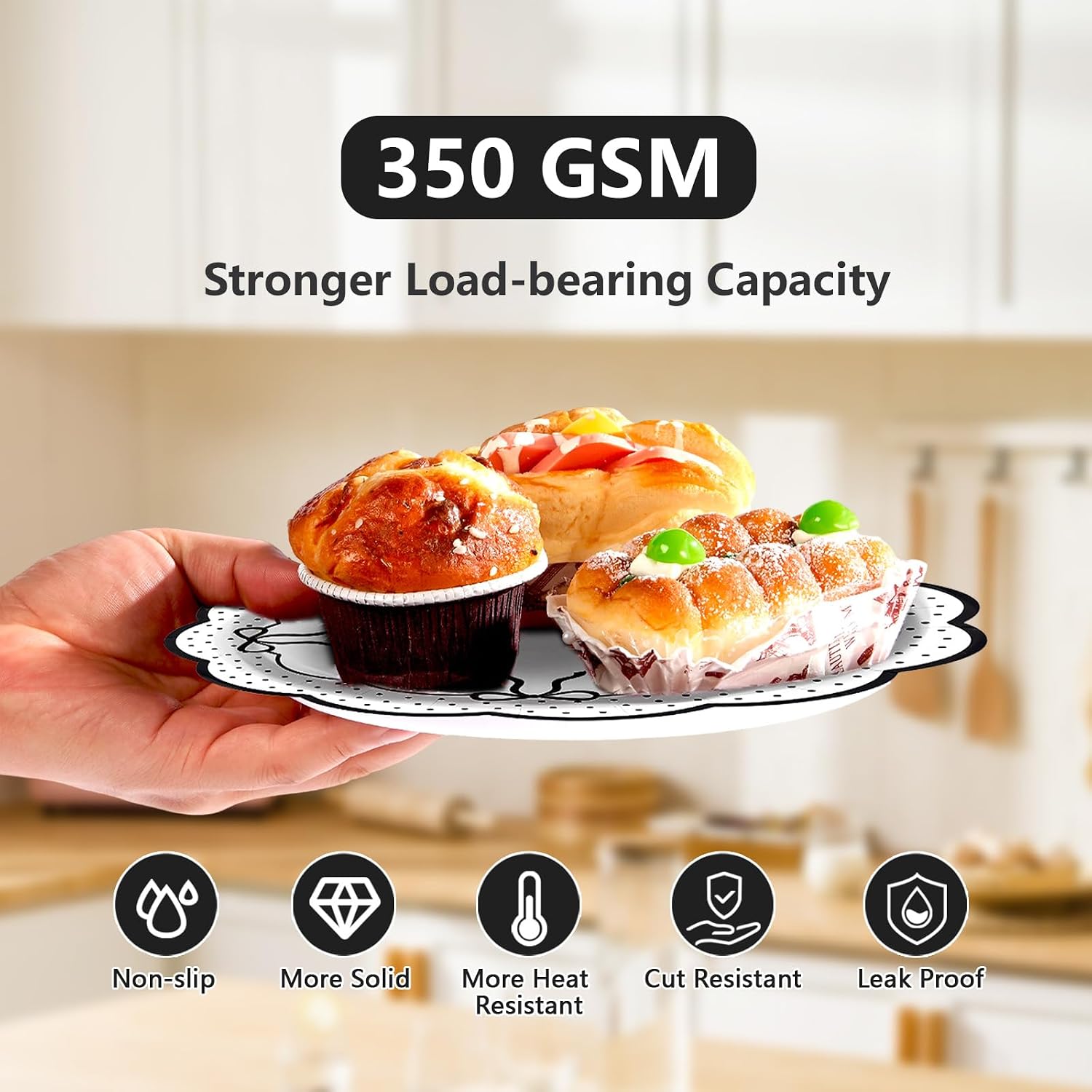 350 GSM heavyweight black bow plates and napkins