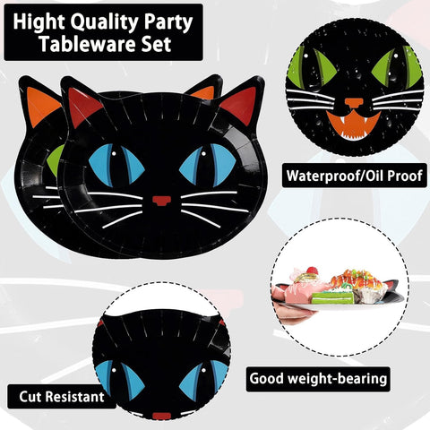 Close up of the cat face blue and green eye designs