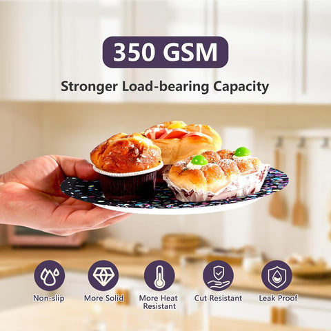 Single 7 inch black holographic dessert plate