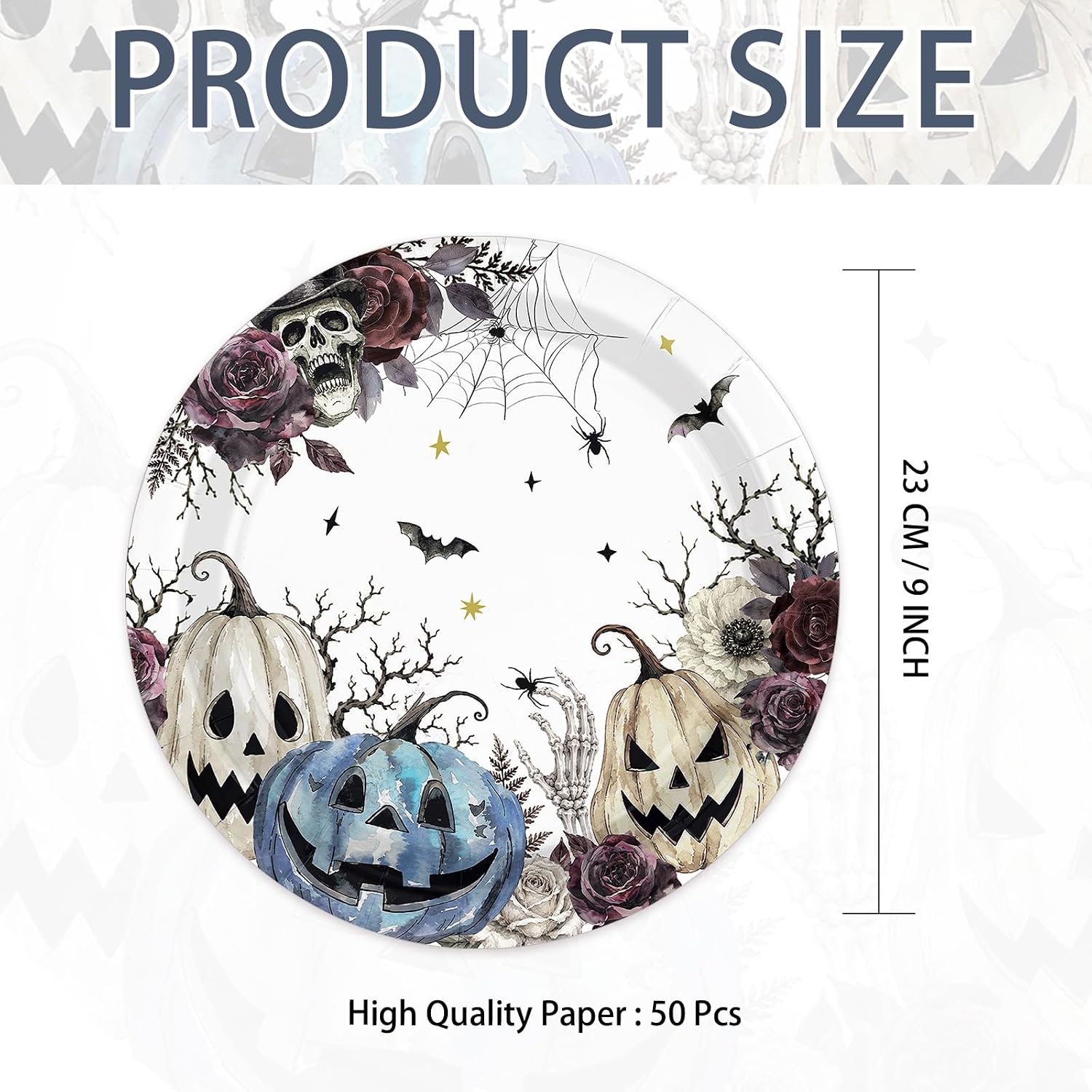 Size reference for the 9 inch paper plate