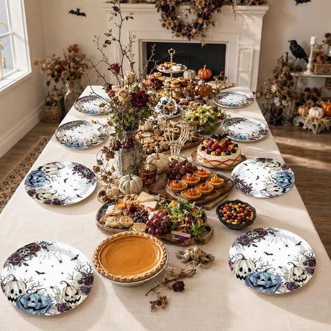 Pumpkin themed spread served on the plates