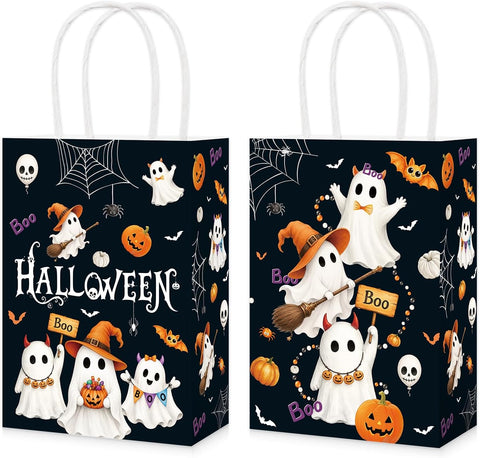 16Pcs Halloween Boo Pumpkin Ghost Party Favor Bags - Grencian