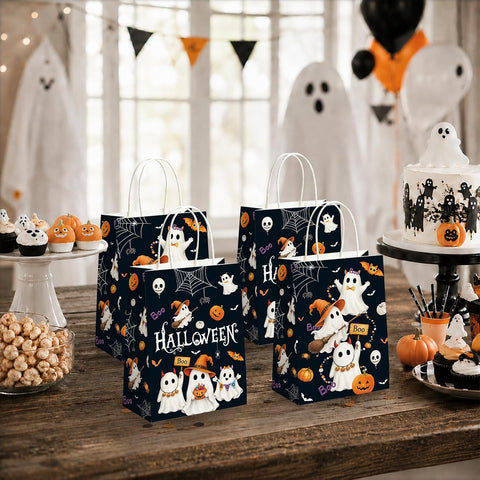 16Pcs Halloween Boo Pumpkin Ghost Party Favor Bags - Grencian