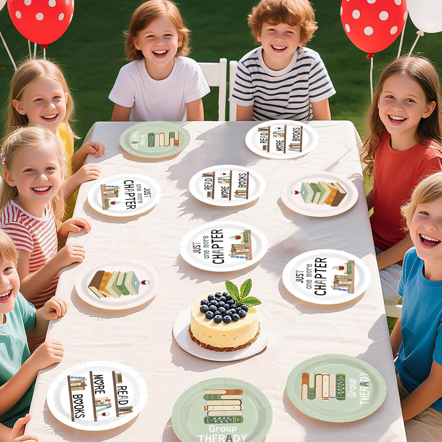 Book club themed paper plate 3