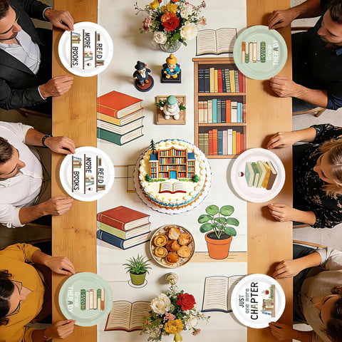 Book club themed paper plate 6