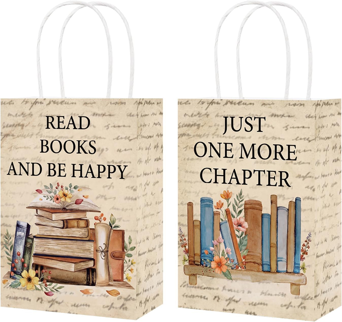 Book themed party favor gift bag 1