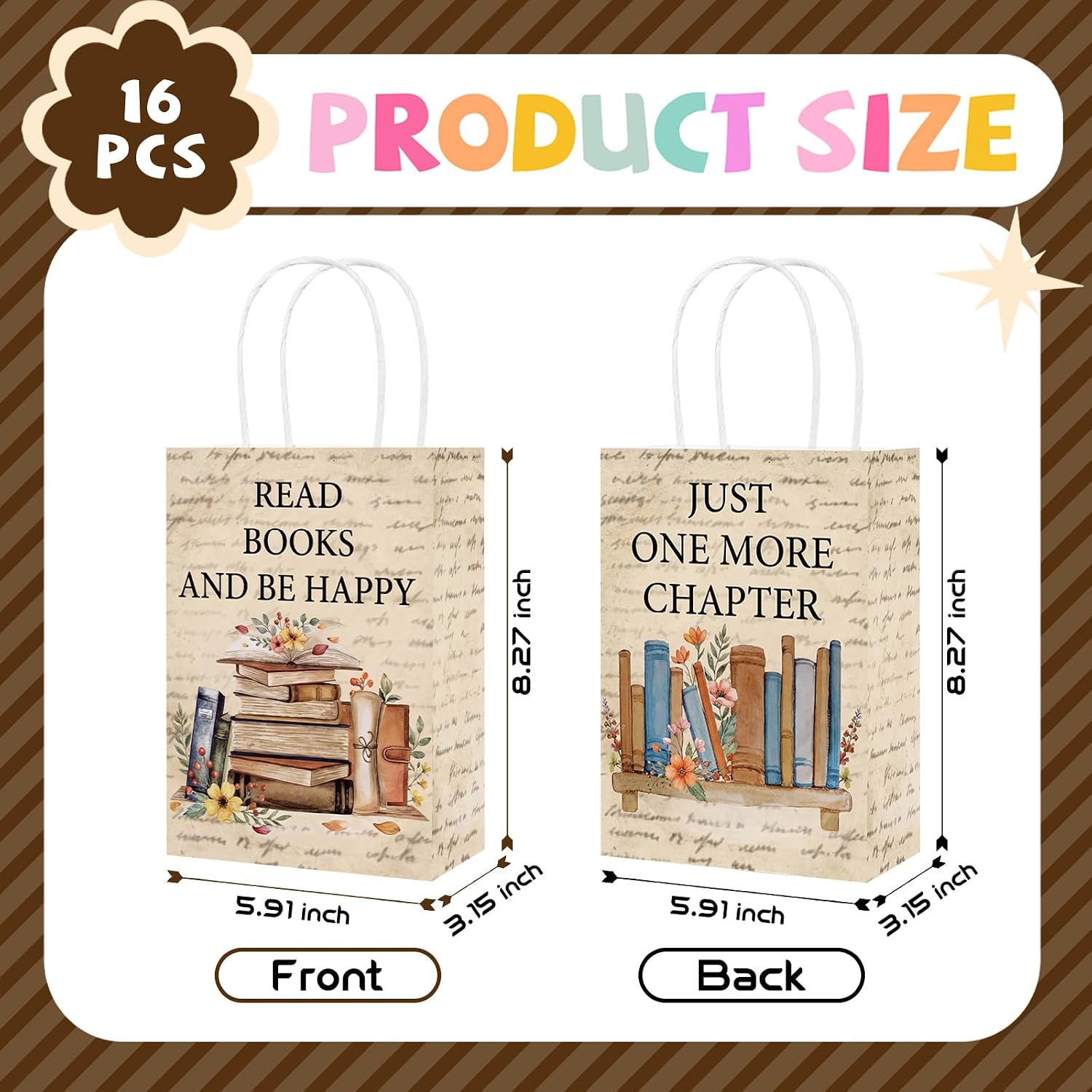 Book themed party favor gift bag 3