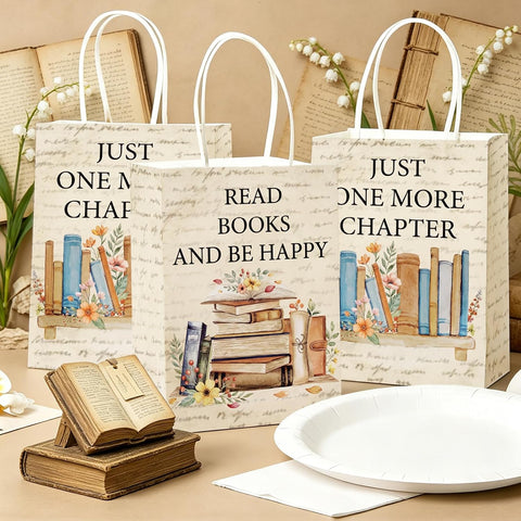Book themed party favor gift bag 4