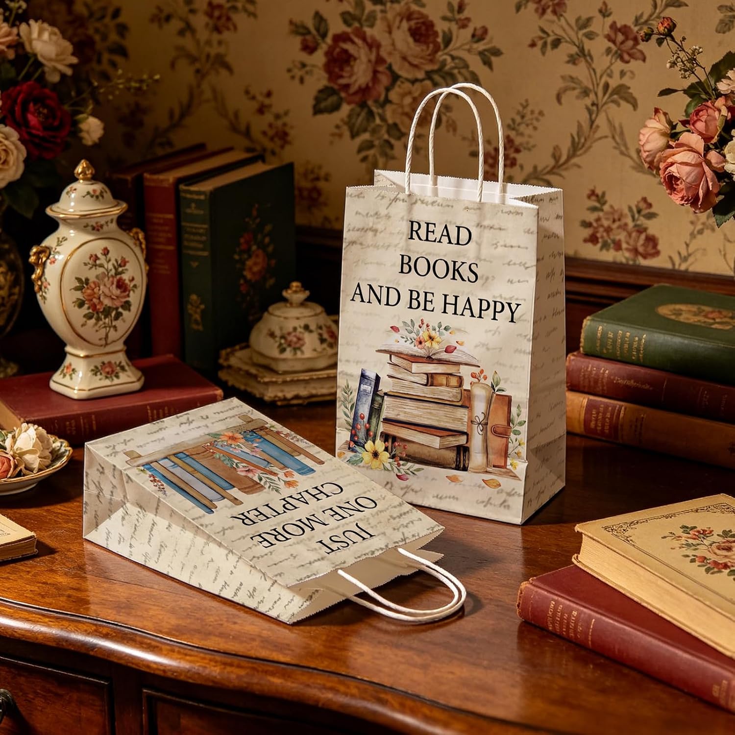 Book themed party favor gift bag 5