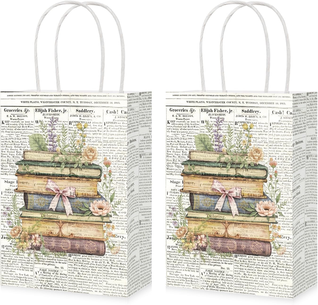 Kraft book themed party favor bag 1