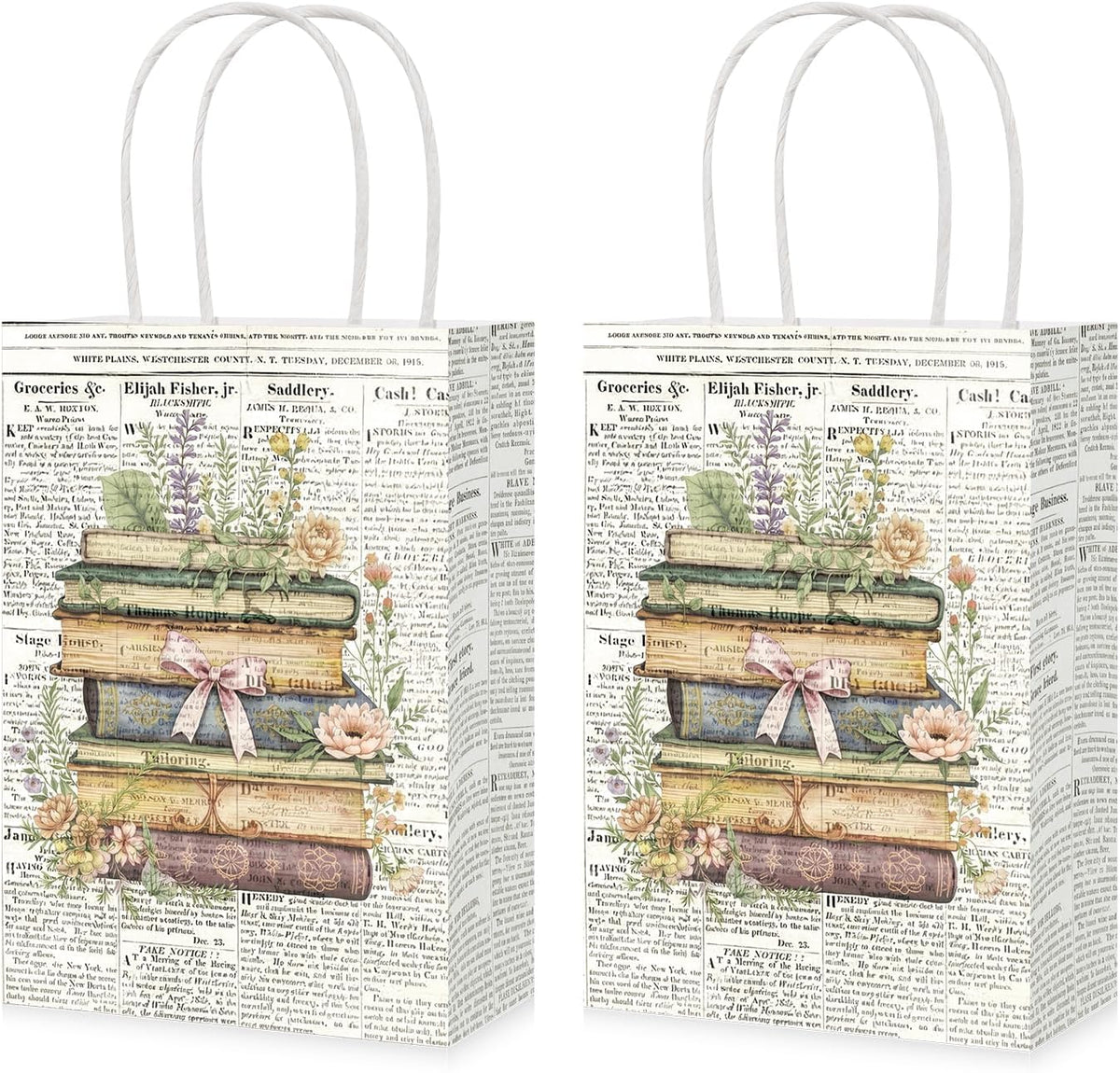 Kraft book themed party favor bag 1