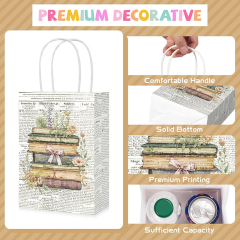 Kraft book themed party favor bag 2
