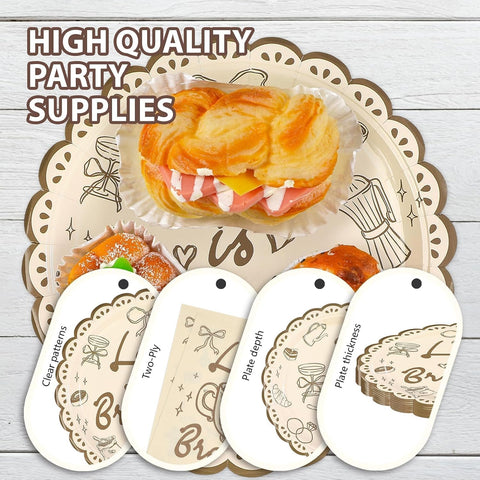 168Pcs Love is Brewing Bridal Party Supplies Serves 24 - Grencian