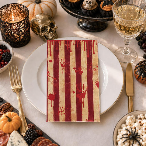 Full stack of 50 creepy carnival napkins