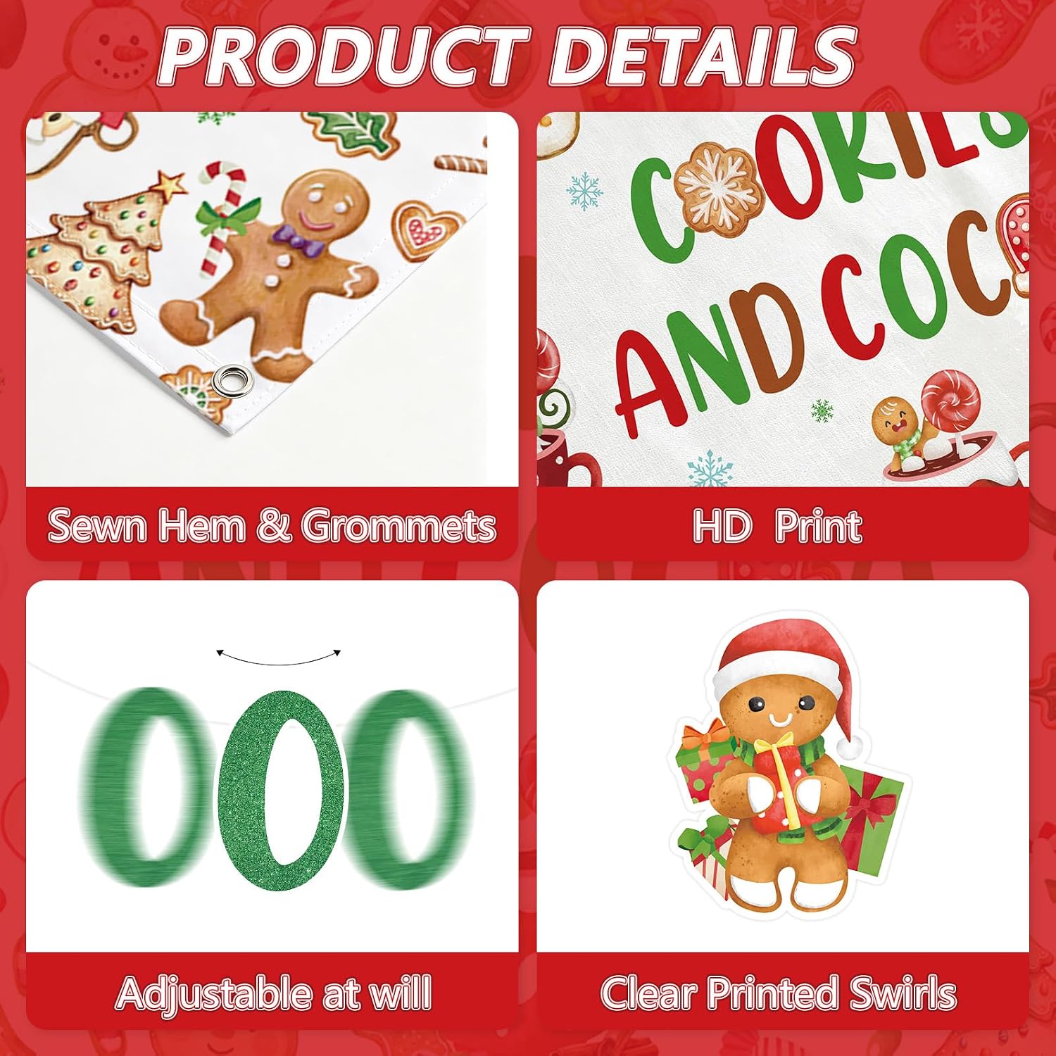 Grencian Cookies and Hot Cocoa Christmas Party Decorations - Grencian