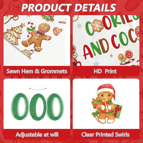 Grencian Cookies and Hot Cocoa Christmas Party Decorations - Grencian