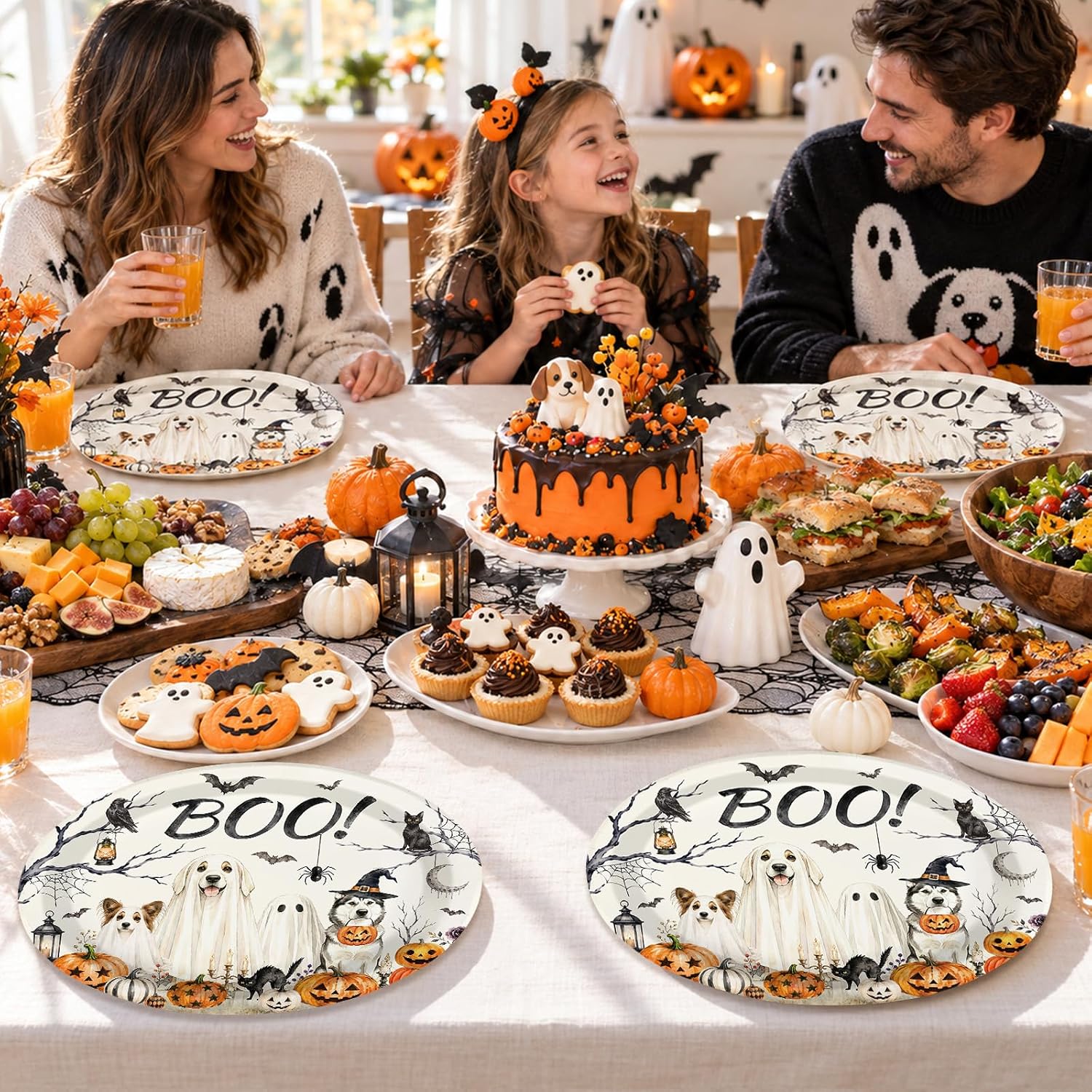 Full set of 50 Halloween oval plates
