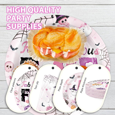 Close up of the pastel ghost plate artwork