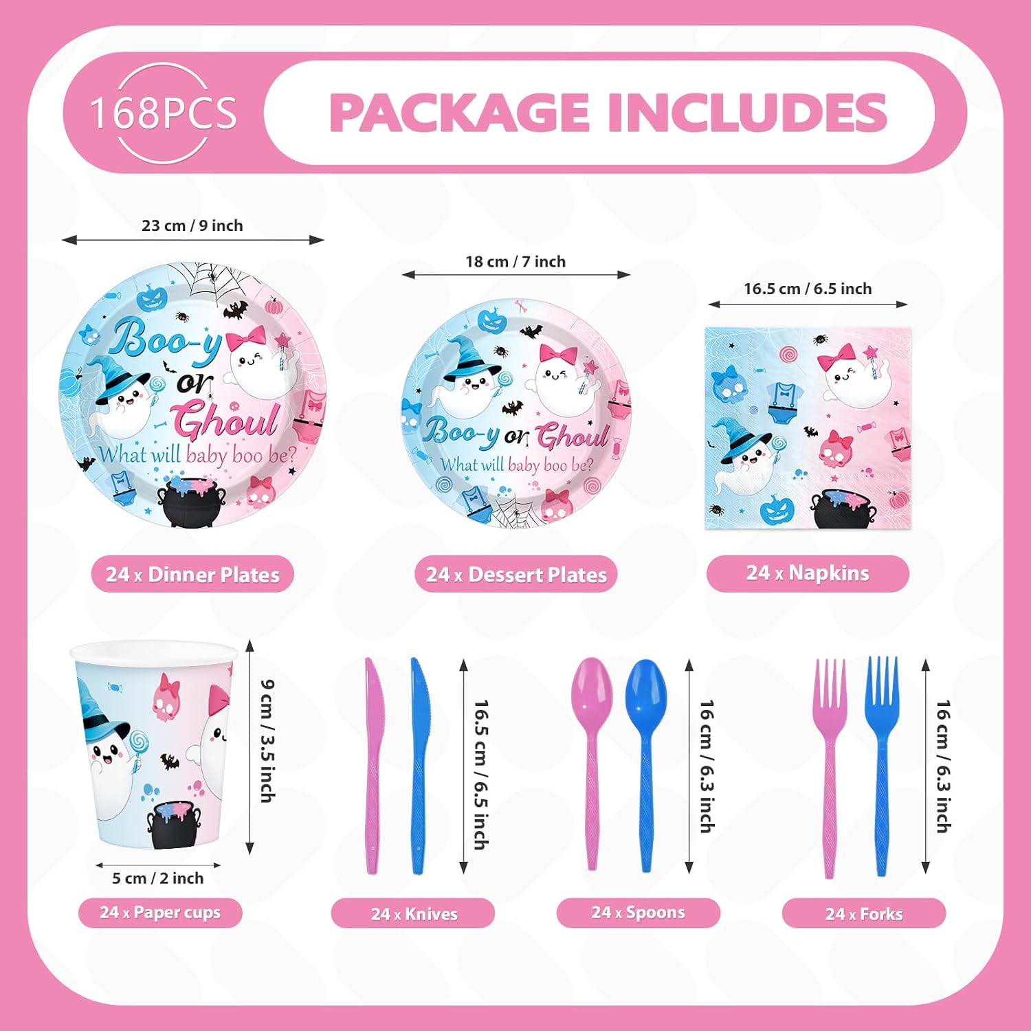 Gender reveal party cups in pink and blue