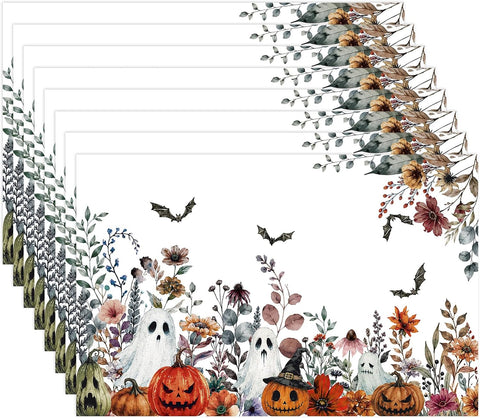 Grencian 50Pcs Halloween Ghost Paper Placemats 11x17