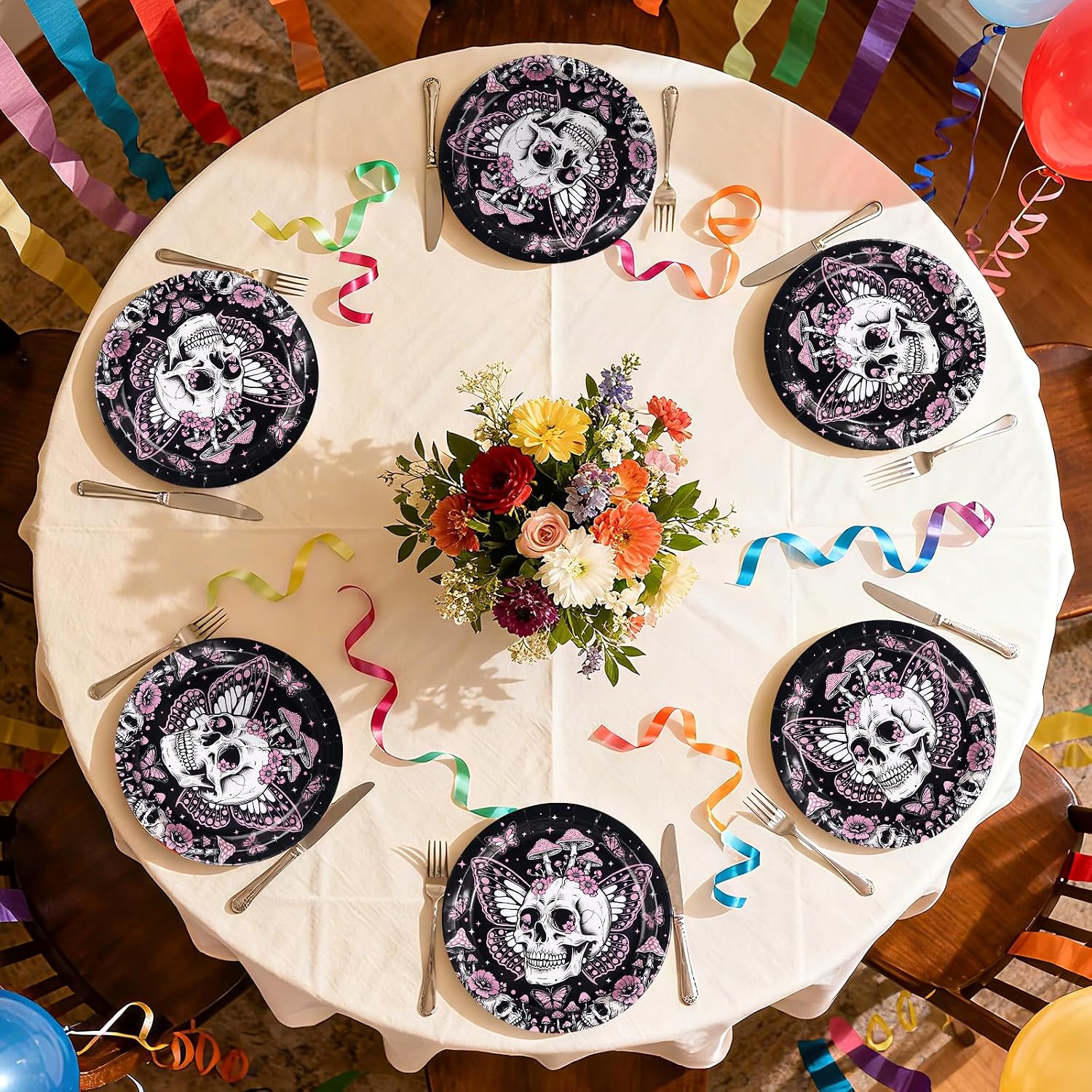 Full set of 50 gothic Halloween plates