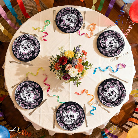 Full set of 50 gothic Halloween plates