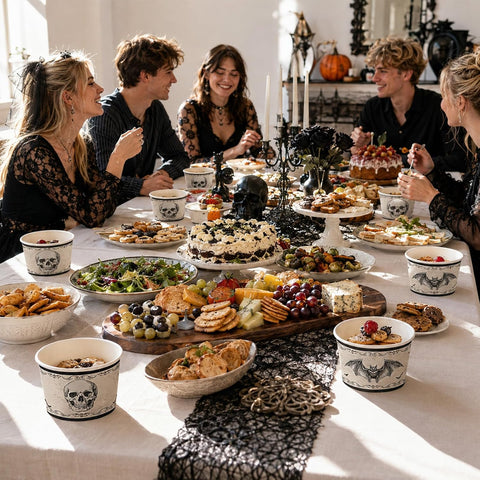 Dessert table using the gothic paper cups