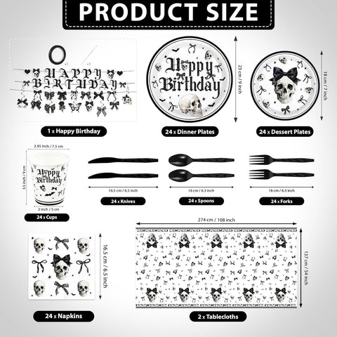 Happy Birthday gothic lettering on a white dinner plate