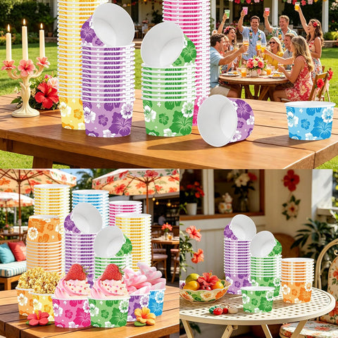 Package contents infographic showing 120 hibiscus ice cream cups