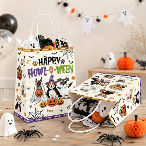 16Pcs Happy Howl-O-Ween Halloween Dog Favor Bags - Grencian