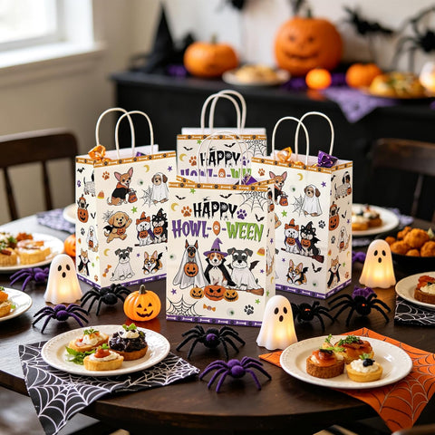 16Pcs Happy Howl-O-Ween Halloween Dog Favor Bags - Grencian