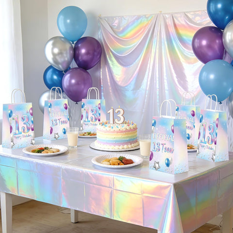 16Pcs Teenager 13th Birthday Goodie Bags Iridescent - Grencian