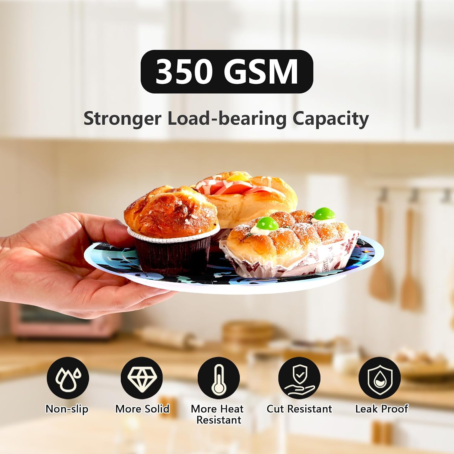 Single 7 inch holographic ghost dessert plate