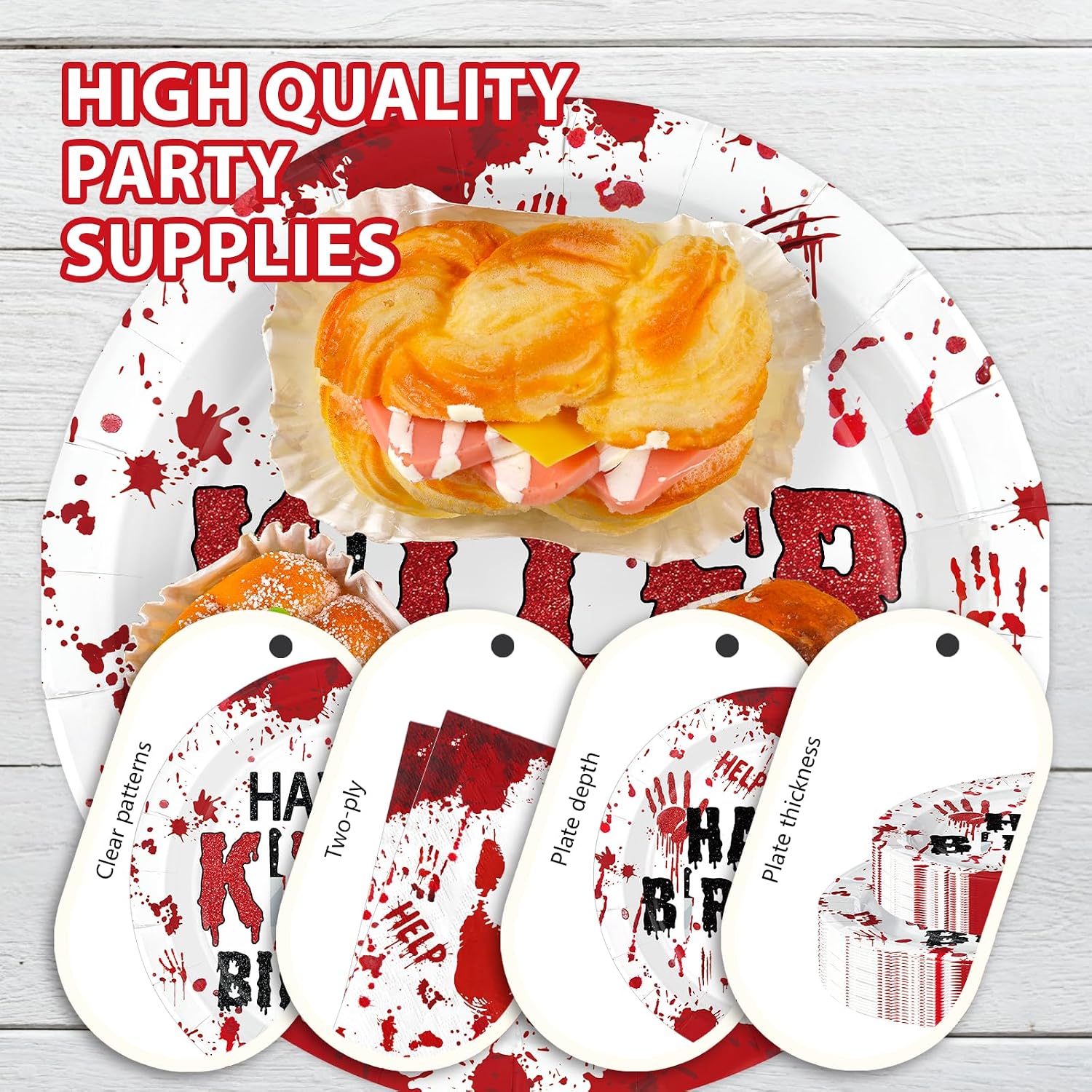 Killer birthday dinner plates and napkins arrangement