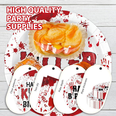 Killer birthday dinner plates and napkins arrangement