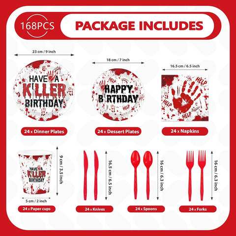 Red and white Halloween party cups