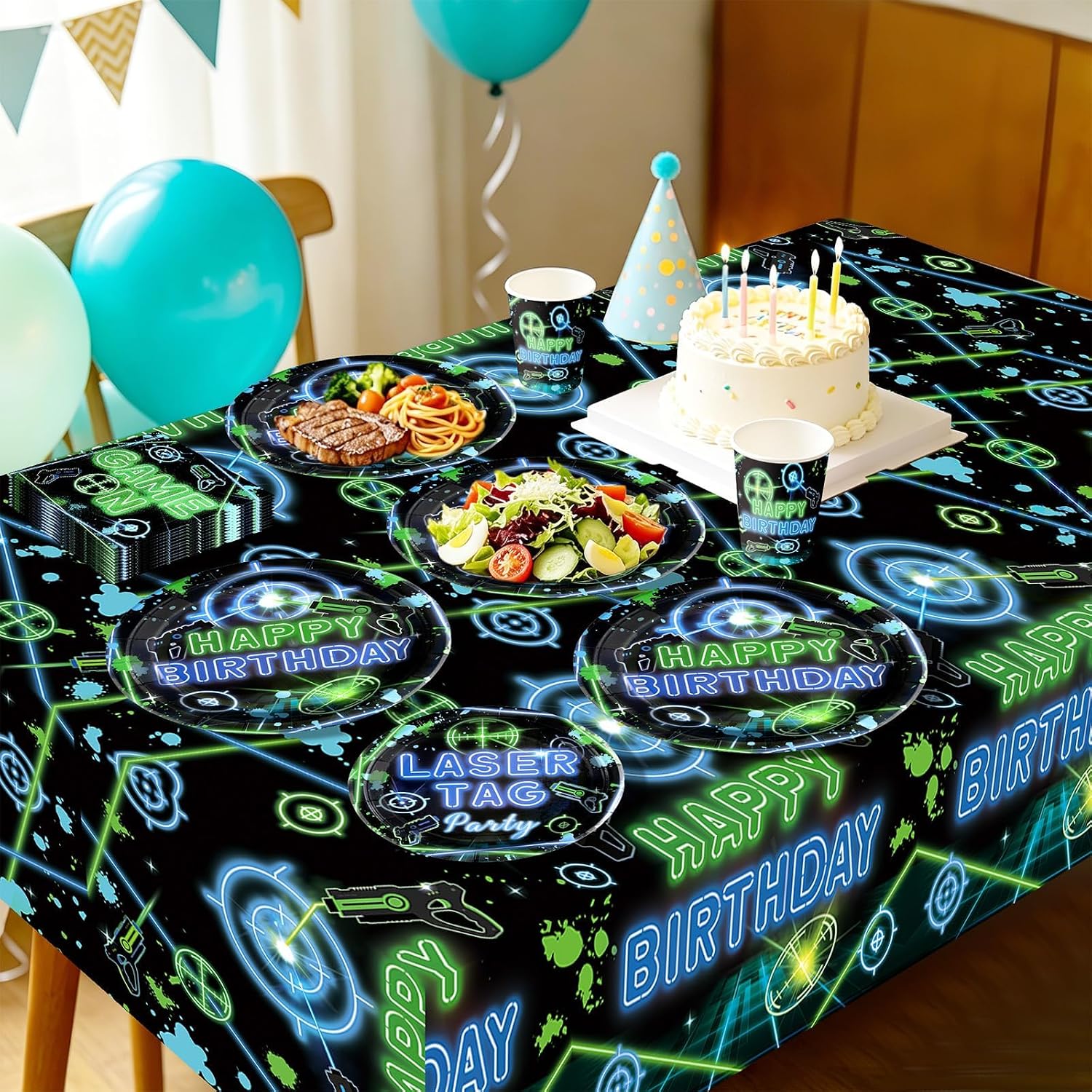 Two laser tablecloths from the set