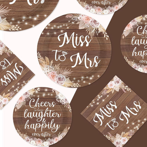 250Pcs Love Laughter Bridal Shower Party Supplies Serves 50 - Grencian