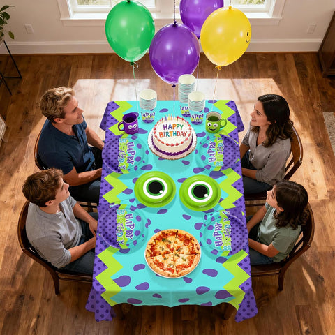 170Pcs Monster Birthday Party Decorations Serves 24 - Grencian