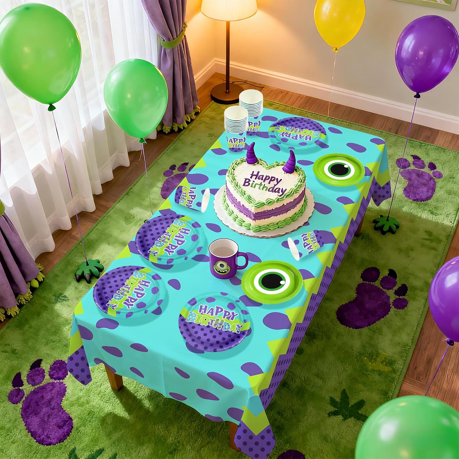 170Pcs Monster Birthday Party Decorations Serves 24 - Grencian